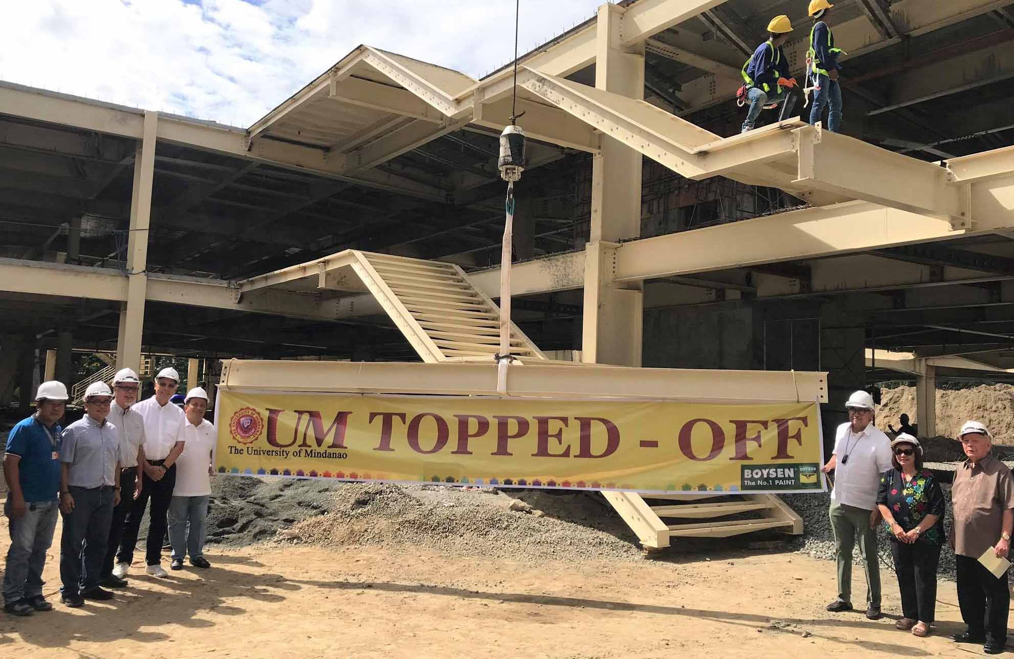 UM's Main Library Building has its Topping Off Ceremony