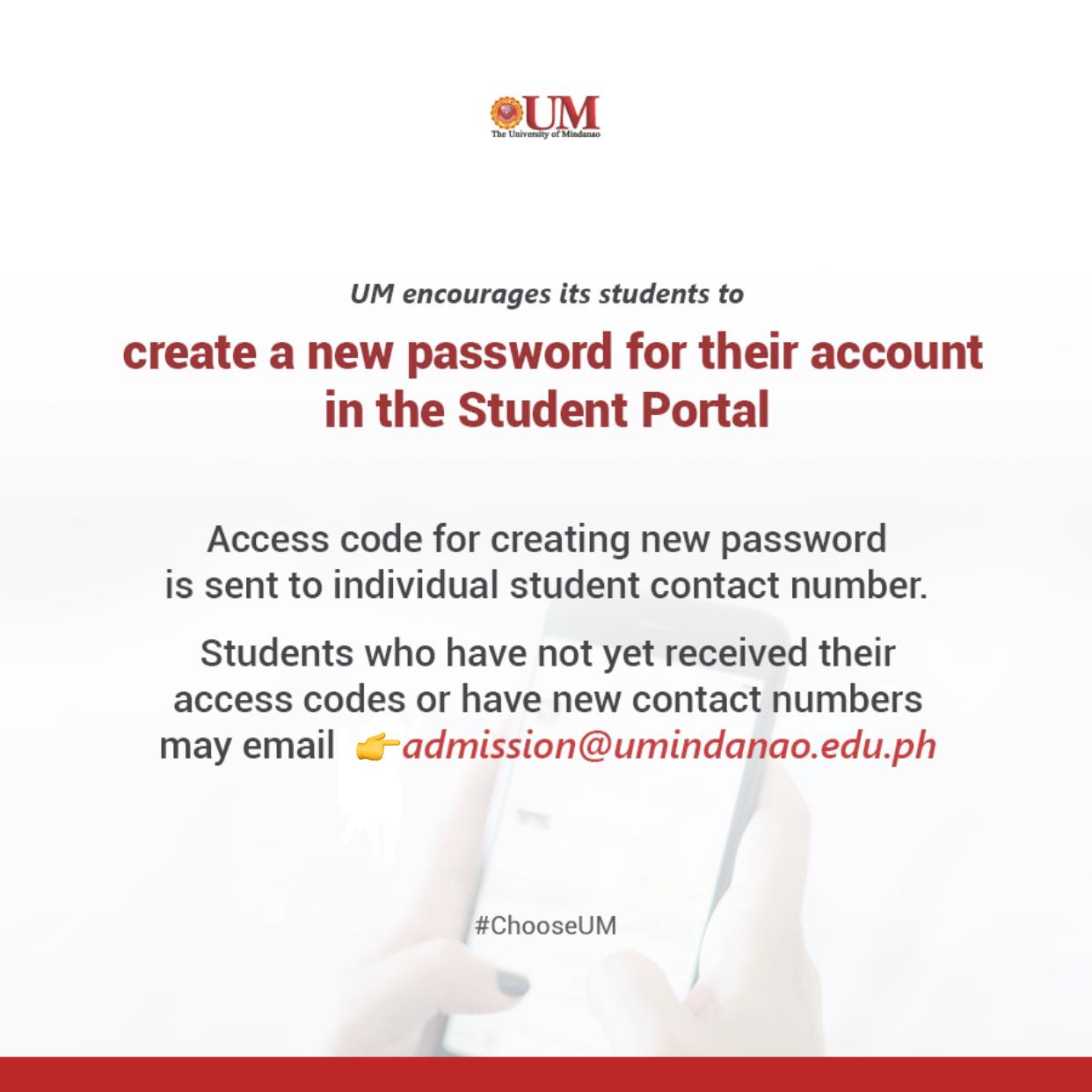 Announcement: Updating of Passwords
