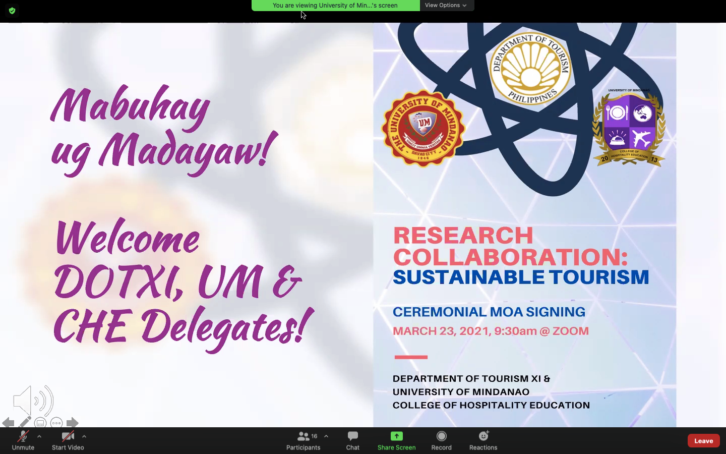 UM and DOT sign MOA for research partnership