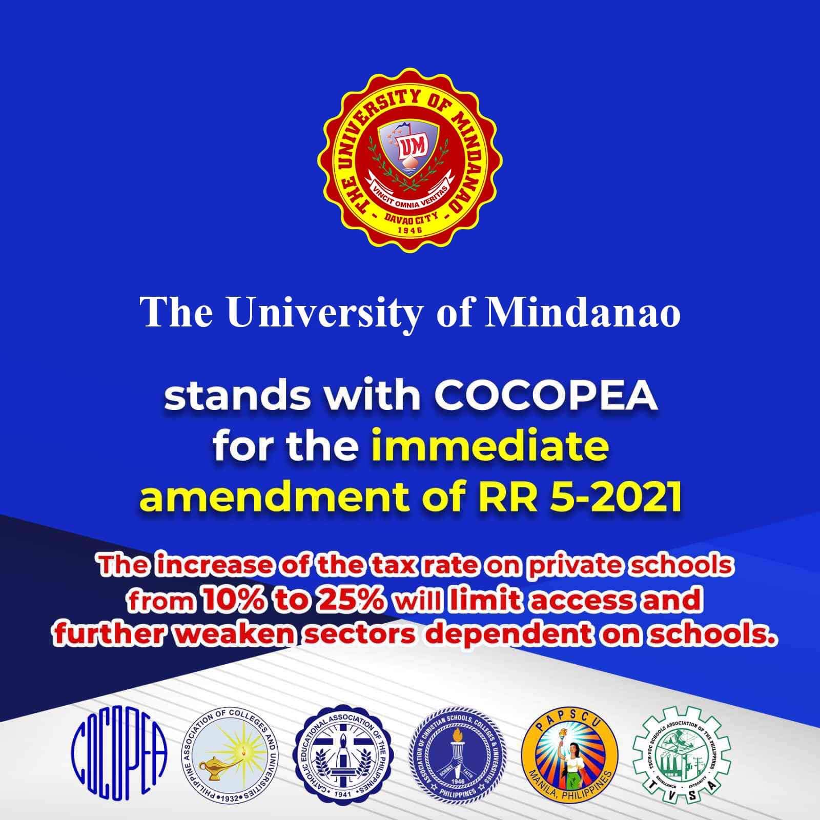 UM statement on increasing tax on private HEIs