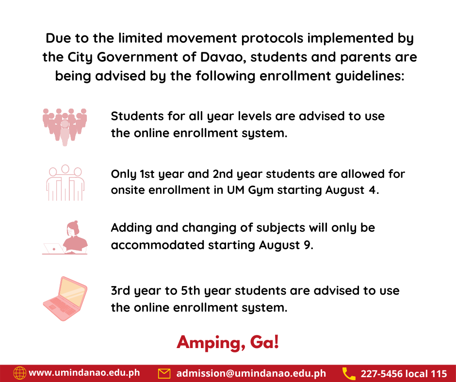 Advisory on enrolling at UM safely!
