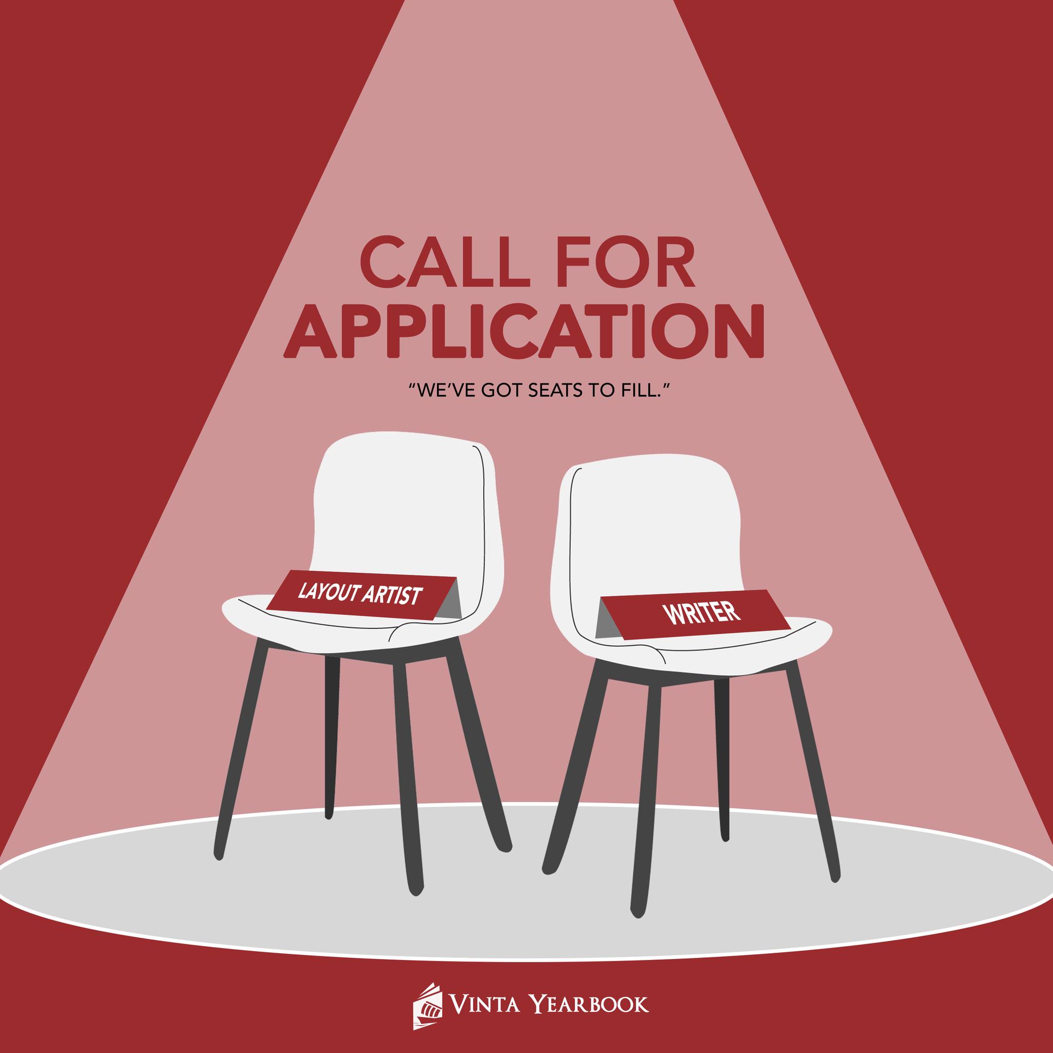 CALL FOR APPLICANTS: Vinta Yearbook needs you!