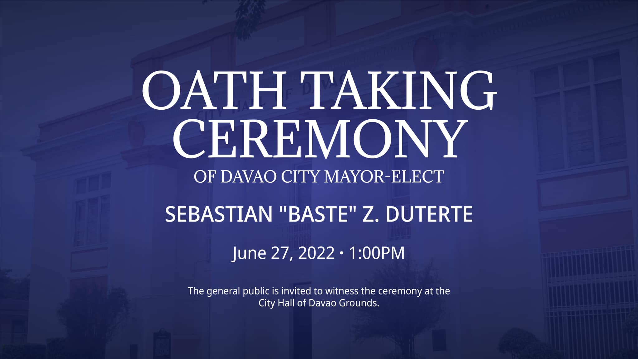 UM Chorale performs in the CM Sebastian Duterte and other local officials' oathtaking