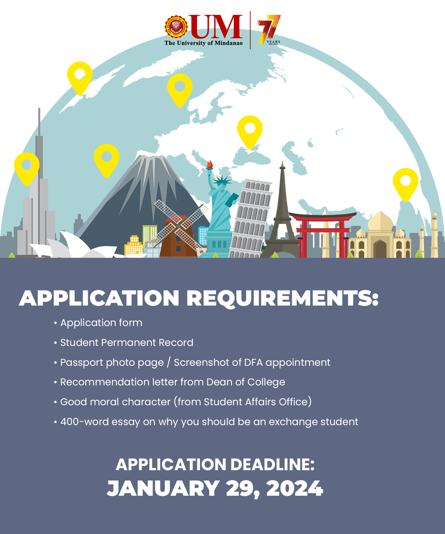 CALL FOR APPLICATION - OUTBOUND EXCHANGE STUDENTS FOR SY 2024-2025