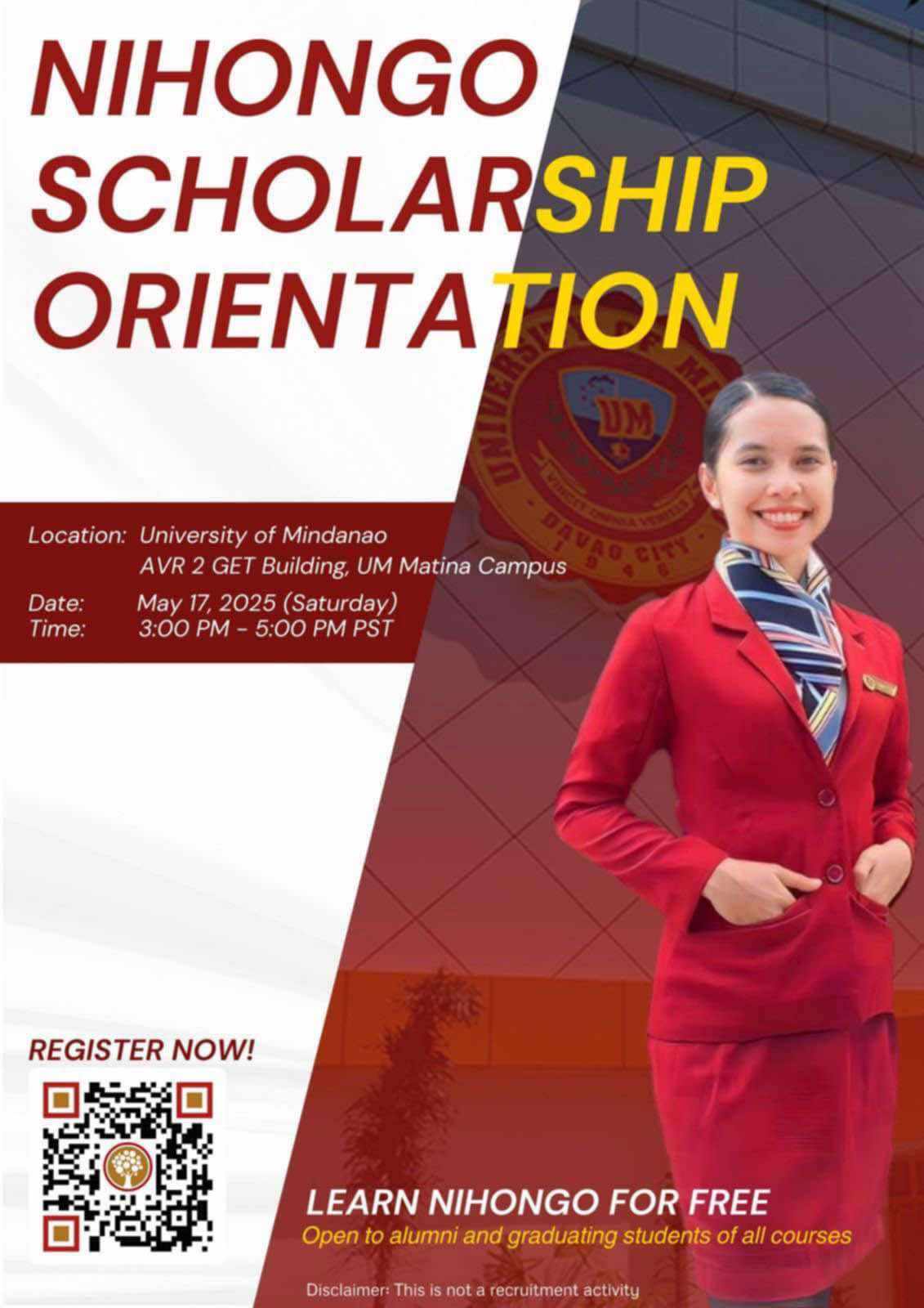 Inviting all to a free Nihongo scholarship orientation!
